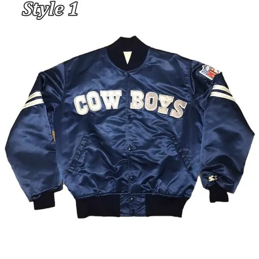Dallas Cowboys 1990’s Navy Blue Satin Jacket