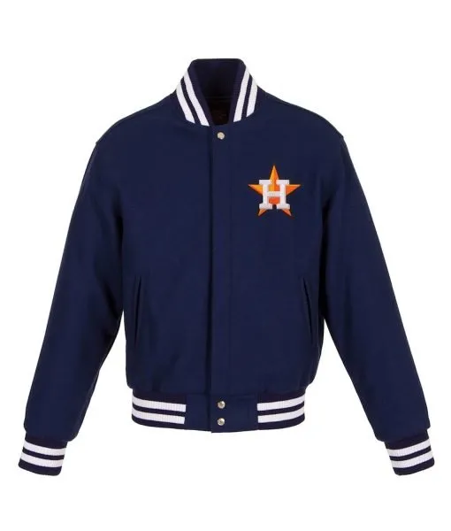 Houston Astros Navy Blue Varsity Wool Jacket