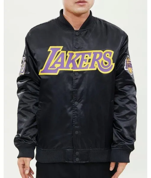 Los Angeles Lakers Wordmark Satin Jacket
