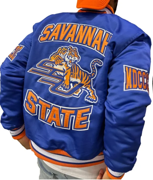 Savannah State University Royal Satin Jacket