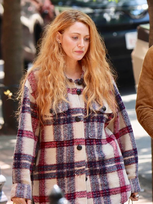 Lily Film It Ends With Us 2024 Blake Lively Plaid Coat