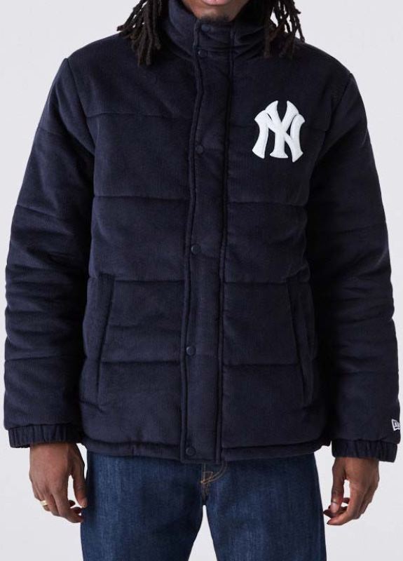 New York Yankees MLB Navy Cord Puffer Jacket