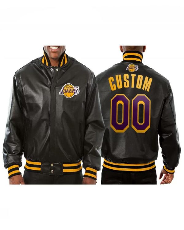 Custom Los Angeles Lakers Leather Jacket