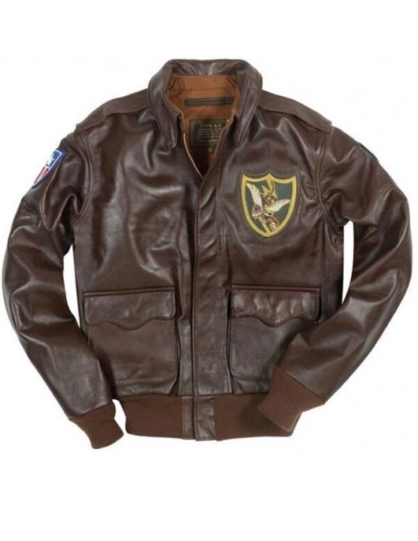 Mens Flying Tigers A-2 Fighter Group Leather Jacket