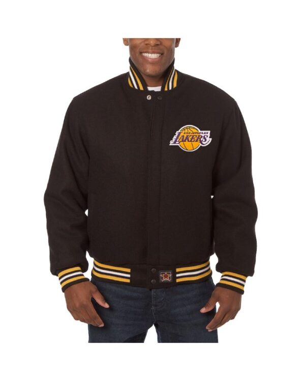 Lakers JH Design Black Big & Tall All Wool Jacket