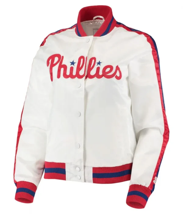 Philadelphia Phillies Starter White Satin Jacket