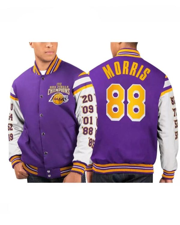 Purple Markieff Morris Los Angeles Lakers Cotton Jacket