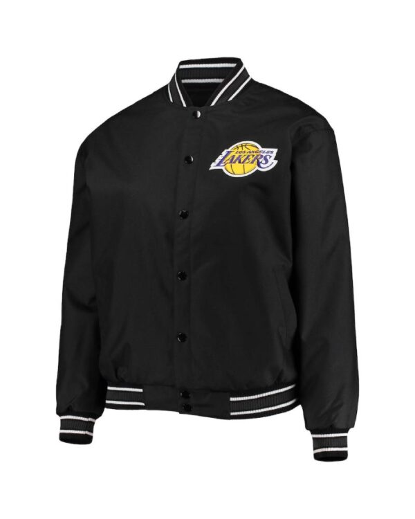 Lakers JH Design Black Plus Size Poly Twill Jacket