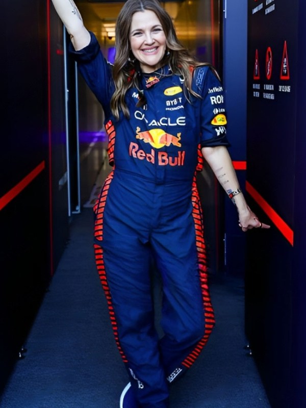 F1 Grand Prix Drew Barrymore Red Bull Jumpsuit