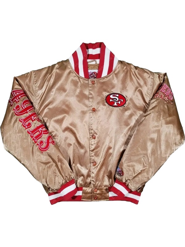 San Francisco 49ers Vintage 90s Living Legends Satin Bomber Jacket