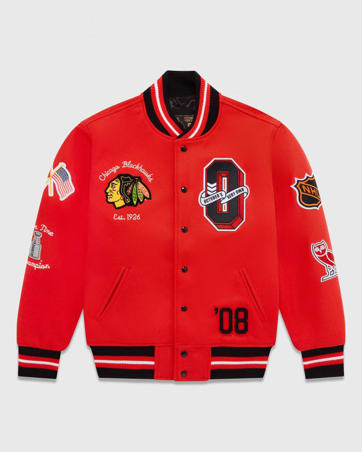 Shop Now | Chicago Blackhawks Varsity Jacket - Jackets Land