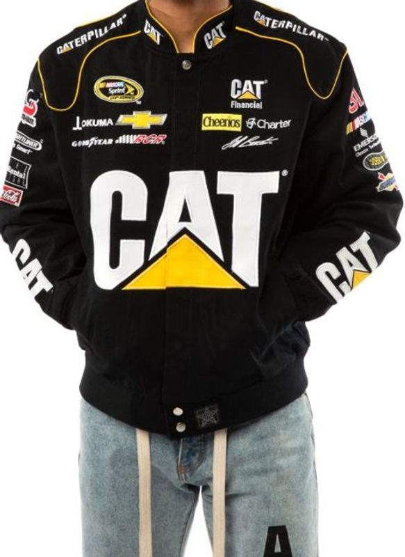 Cat Jeff Burton Nascar Racing Jacket
