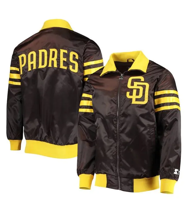 Varsity San Diego Padres Full-Zip The Captain II Brown Jacket